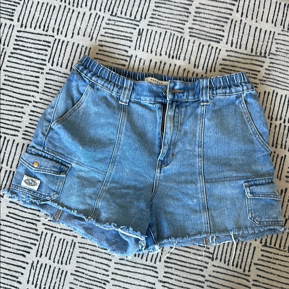 PacSun Blue Jean Denim Shorts Relaxed Fit High-Waisted